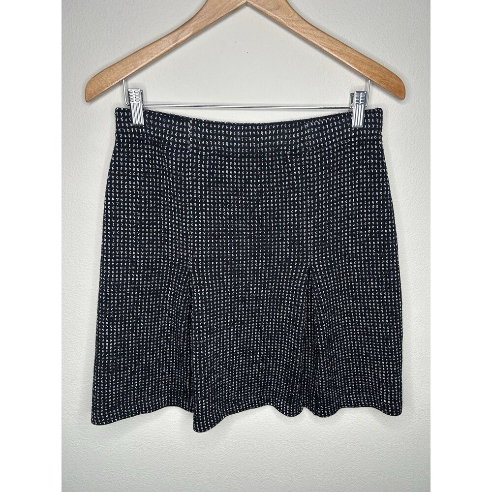 St John Collection Marie Gray Monochromatic Pleated Knit Pencil Preppy Skirt 8 - Picture 2 of 9